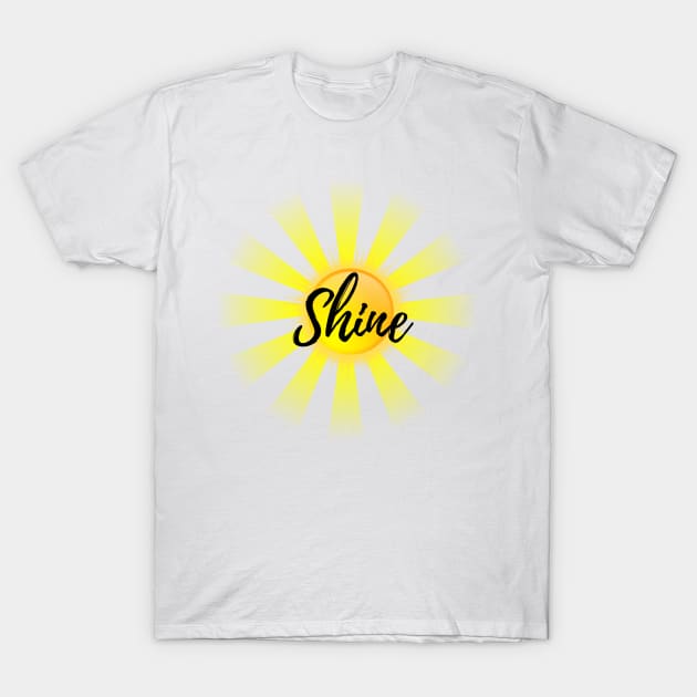 Shine Sun Summer Design T-Shirt by Flairity